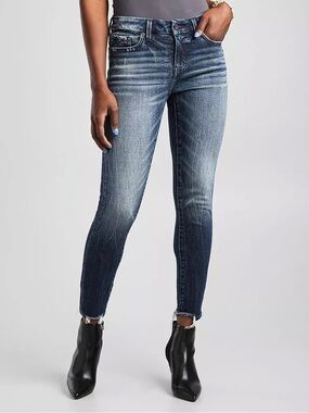 Buckle Black Jeans Women’s 27 Washed Blue Straight Leg Distressed LIKE NEW!